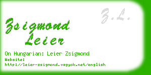 zsigmond leier business card